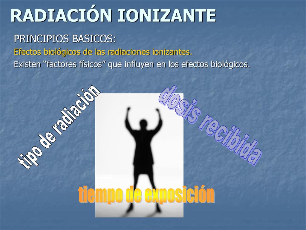 RADIACIÓN IONIZANTE tipo de radiación dosis recibida