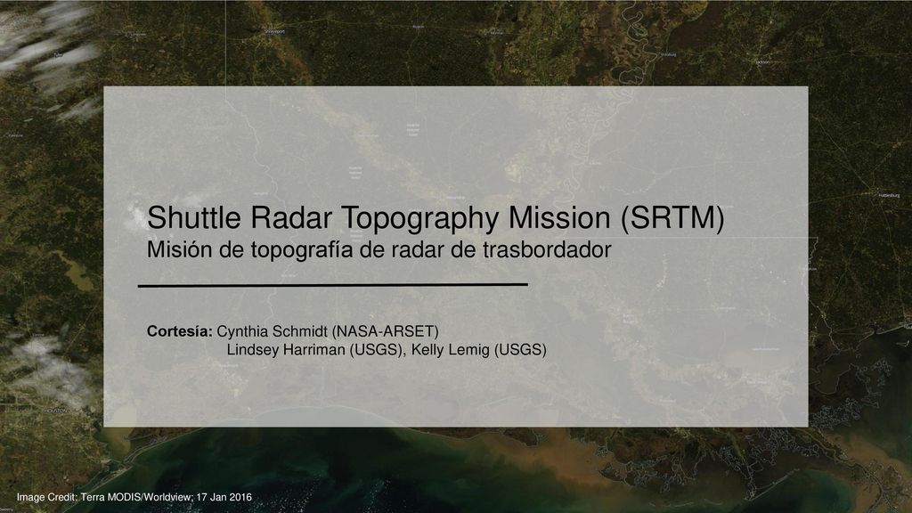 Shuttle Radar Topography Mission (SRTM) Misión de topografía de radar de trasbordador