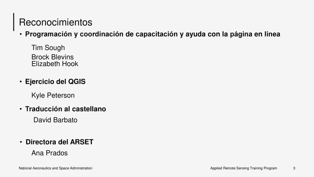 Reconocimientos Programación y coordinación de capacitación y ayuda con la página en línea. Tim Sough.