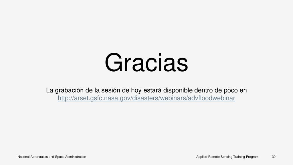 Gracias La grabación de la sesión de hoy estará disponible dentro de poco en