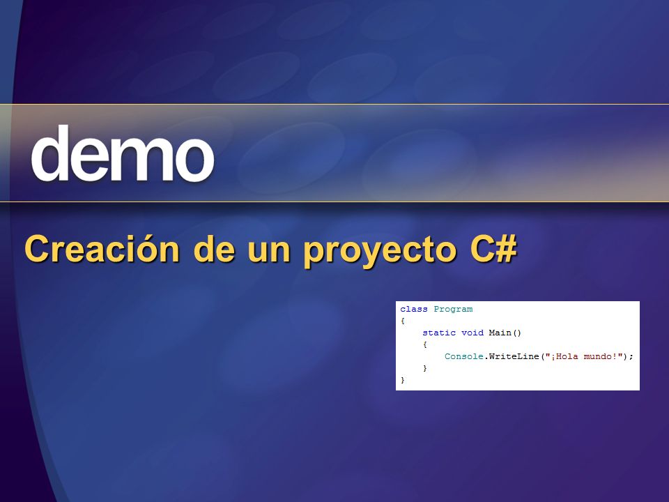 Creación de un proyecto C#