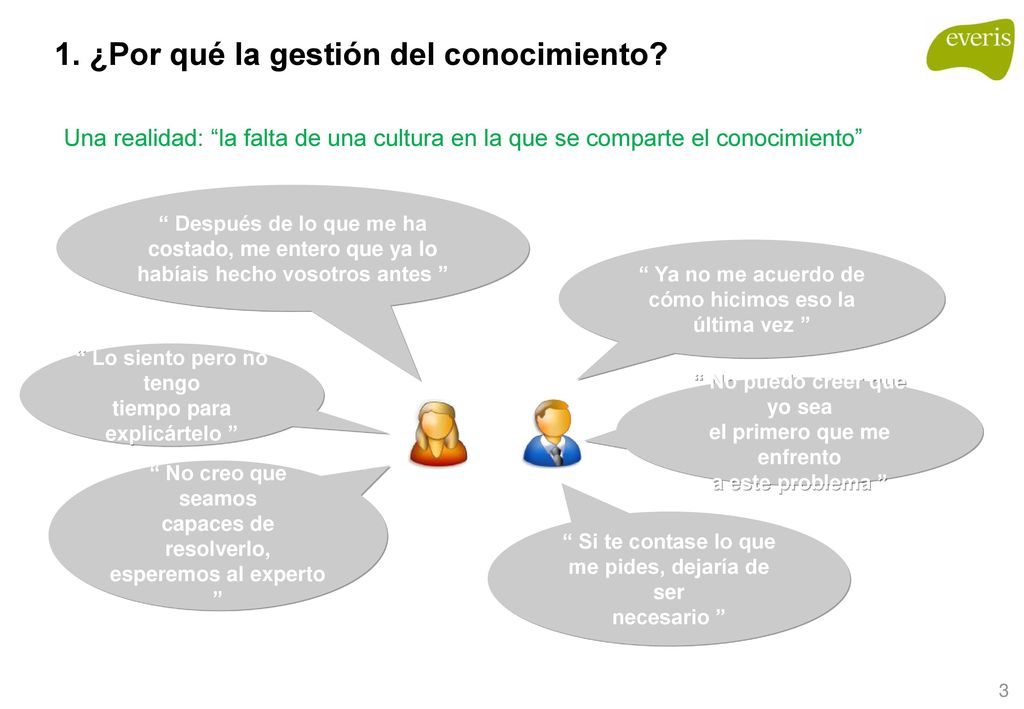 Una realidad: la falta de una cultura en la que se comparte el conocimiento