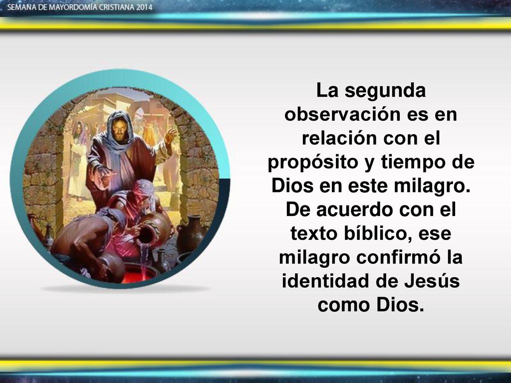 La segunda observación es en relación con el propósito y tiempo de Dios en este milagro. De acuerdo con el texto bíblico, ese milagro confirmó la identidad de Jesús como Dios.