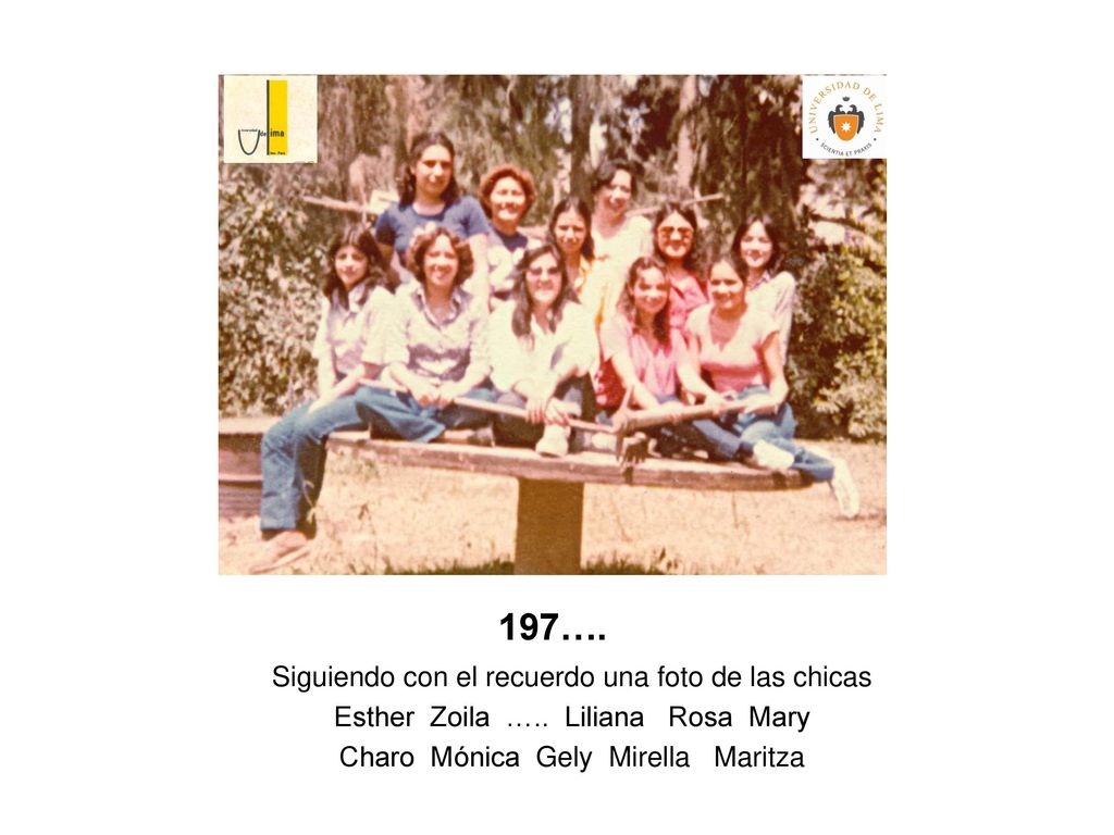 197…. Siguiendo con el recuerdo una foto de las chicas
