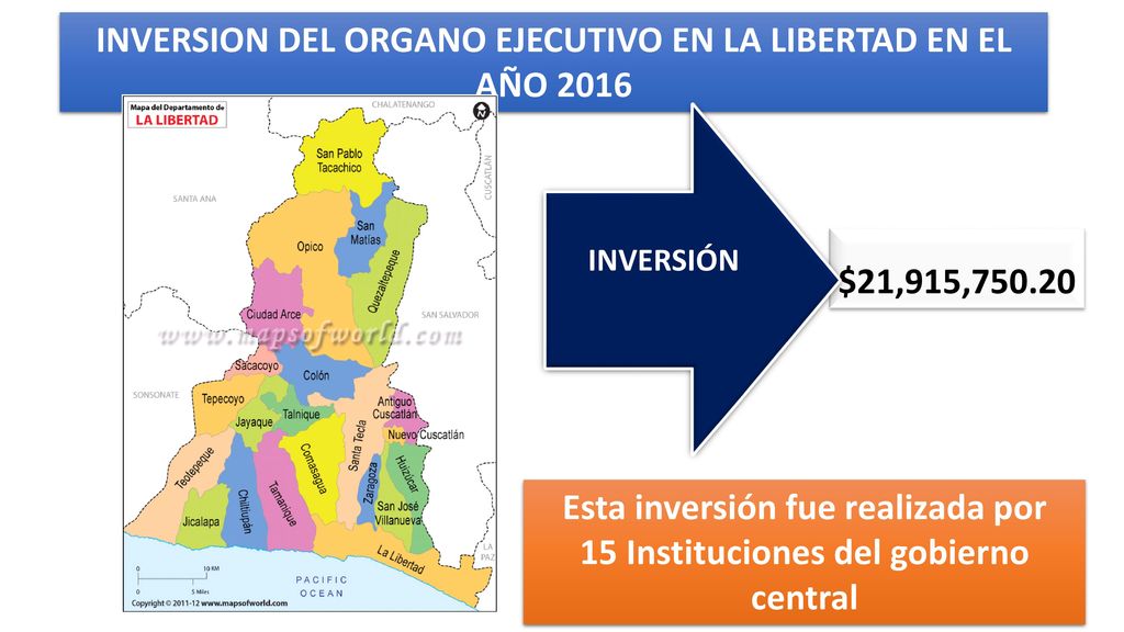 INVERSION DEL ORGANO EJECUTIVO EN LA LIBERTAD EN EL AÑO 2016