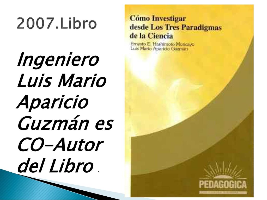 Ingeniero Luis Mario Aparicio Guzmán es CO-Autor del Libro .