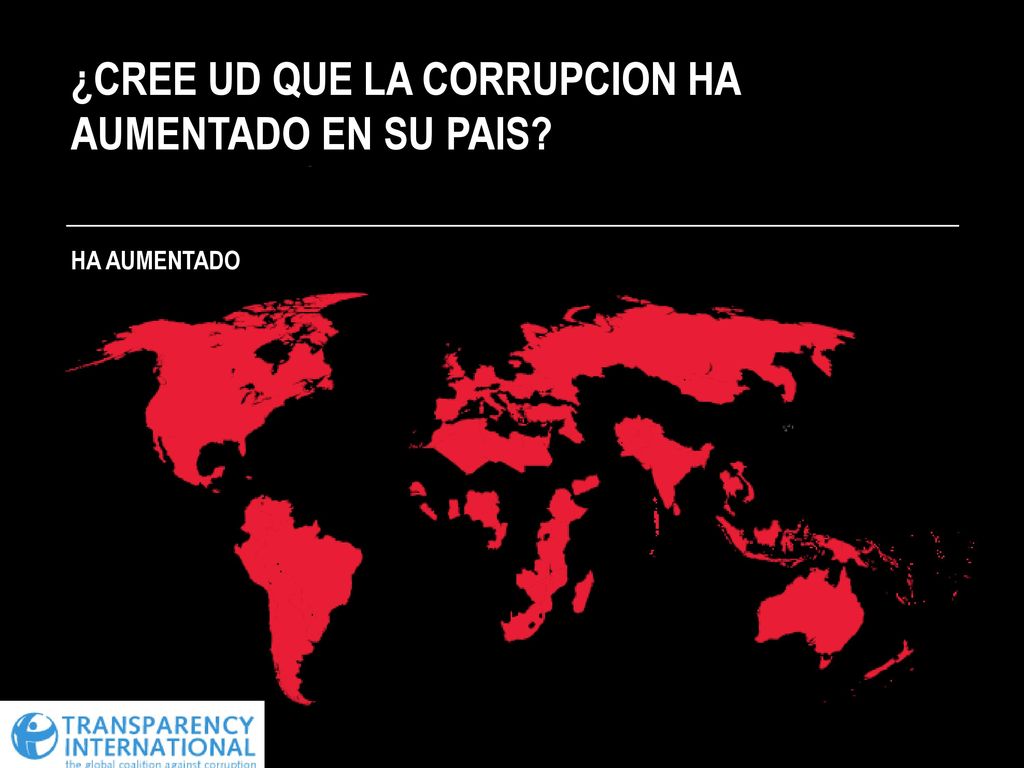 ¿CREE UD QUE LA CORRUPCION HA AUMENTADO EN SU PAIS