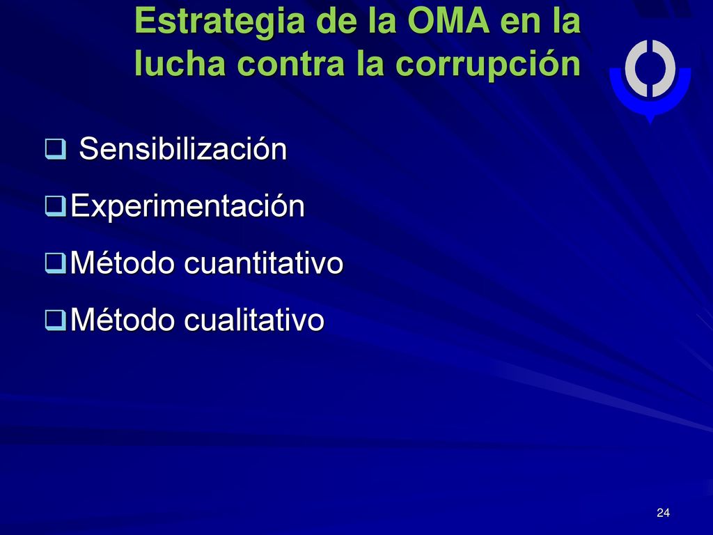 Estrategia de la OMA en la lucha contra la corrupción