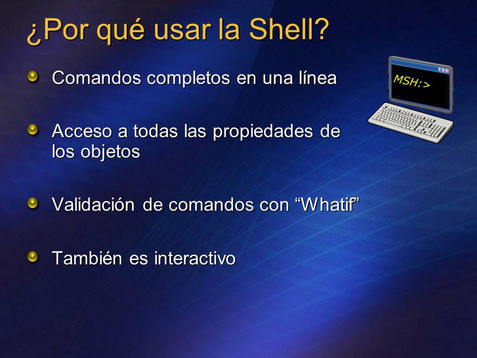 ¿Por qué usar la Shell Comandos completos en una línea