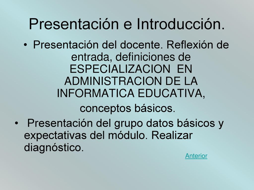 Presentación e Introducción.