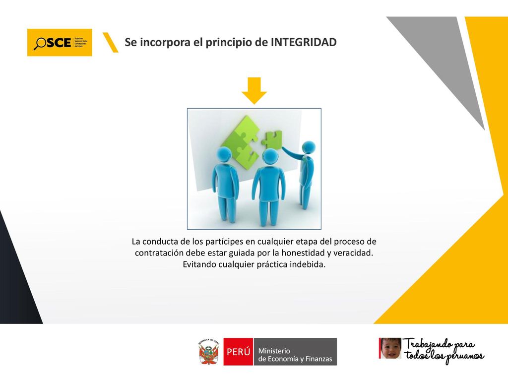 Se incorpora el principio de INTEGRIDAD