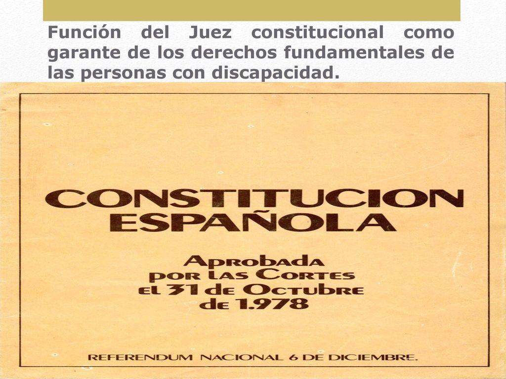 Función del Juez constitucional como garante de los derechos fundamentales de las personas con discapacidad.