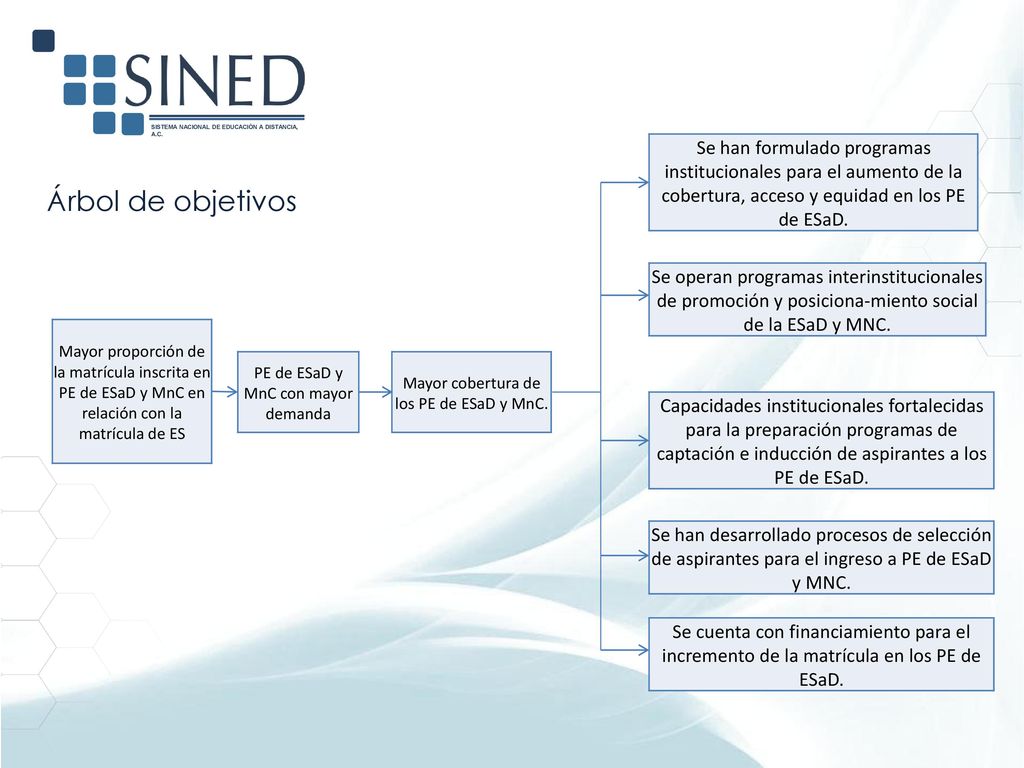 Se han formulado programas institucionales para el aumento de la cobertura, acceso y equidad en los PE de ESaD.