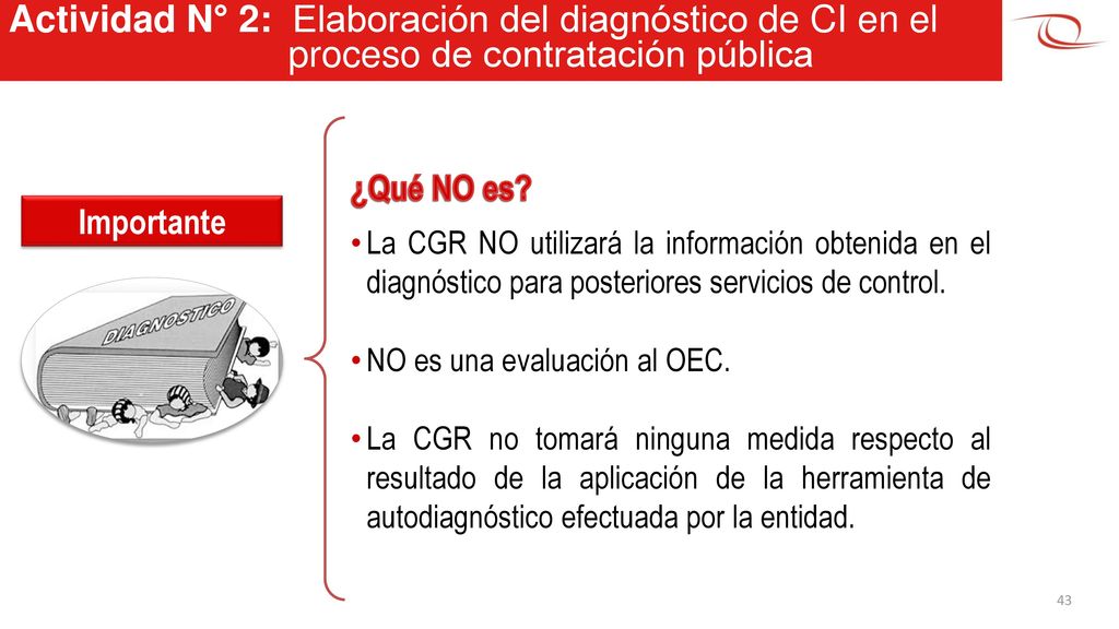 Actividad N° 2: Elaboración del diagnóstico de CI en el proceso de contratación pública