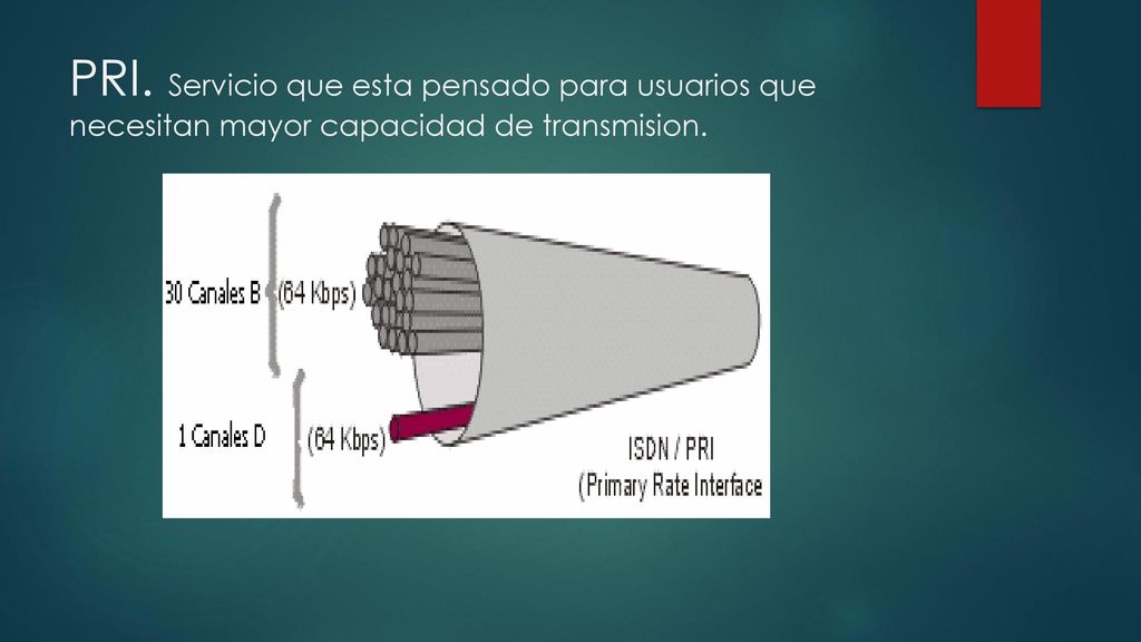 PRI. Servicio que esta pensado para usuarios que necesitan mayor capacidad de transmision.