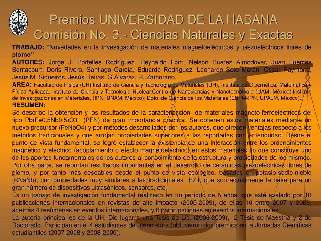 TRABAJO: Novedades en la investigación de materiales magnetoeléctricos y piezoeléctricos libres de plomo
