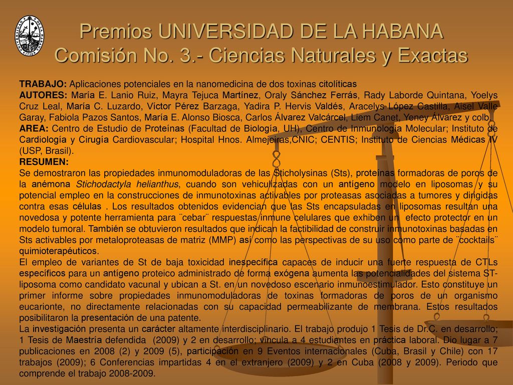 TRABAJO: Aplicaciones potenciales en la nanomedicina de dos toxinas citolíticas