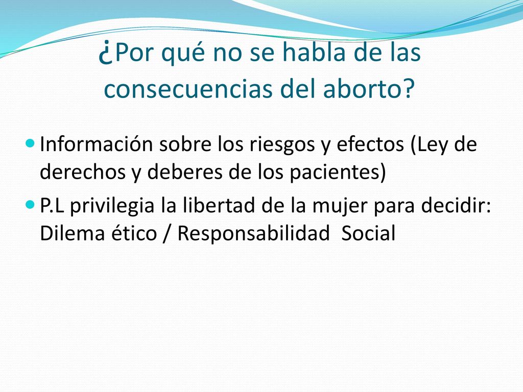 ¿Por qué no se habla de las consecuencias del aborto