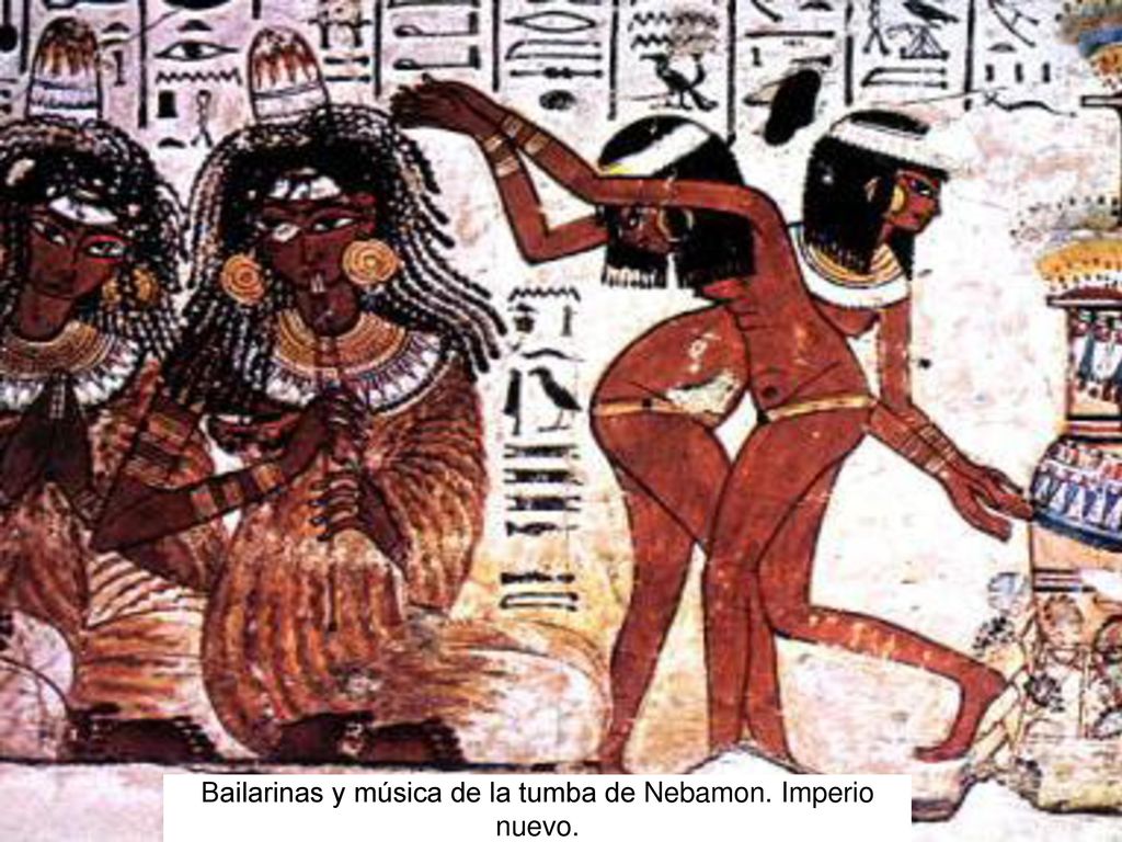 Bailarinas y música de la tumba de Nebamon. Imperio nuevo.
