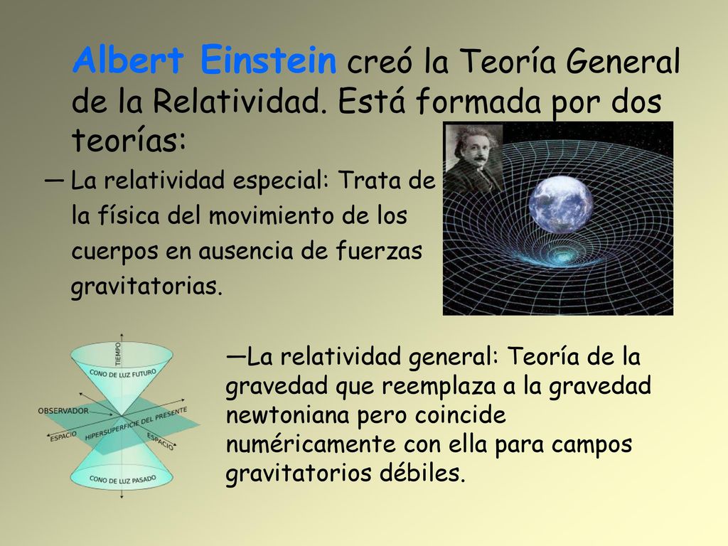 Albert Einstein creó la Teoría General de la Relatividad