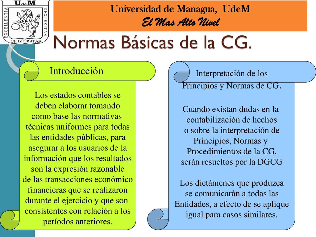 Normas Básicas de la CG. El Mas Alto Nivel