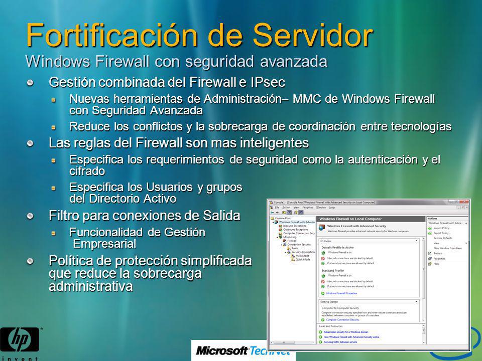 Fortificación de Servidor Windows Firewall con seguridad avanzada