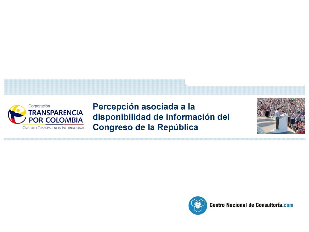 Percepción asociada a la disponibilidad de información del Congreso de la República