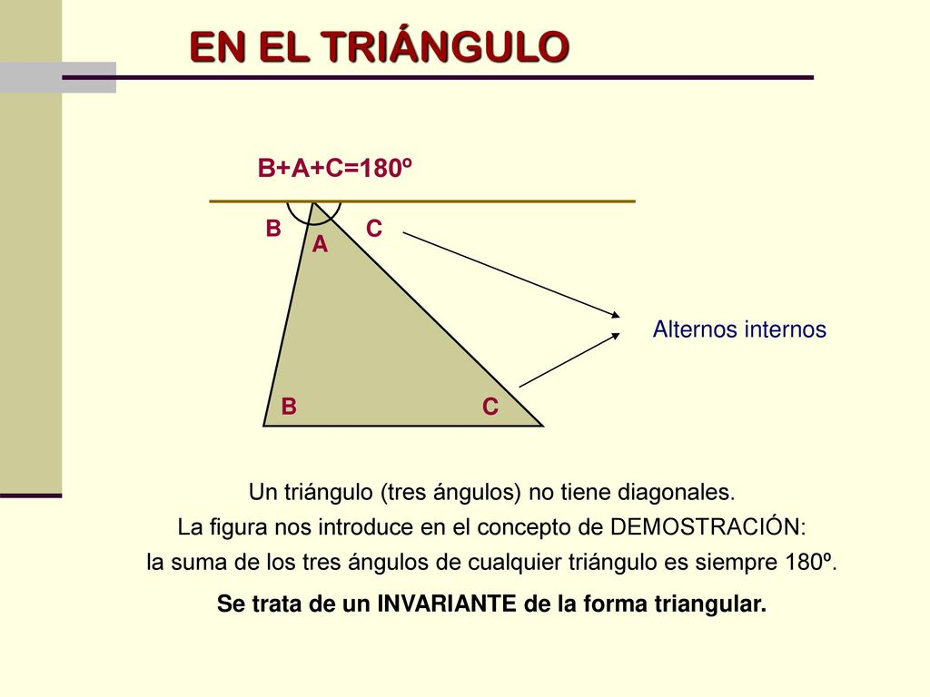 Se trata de un INVARIANTE de la forma triangular.