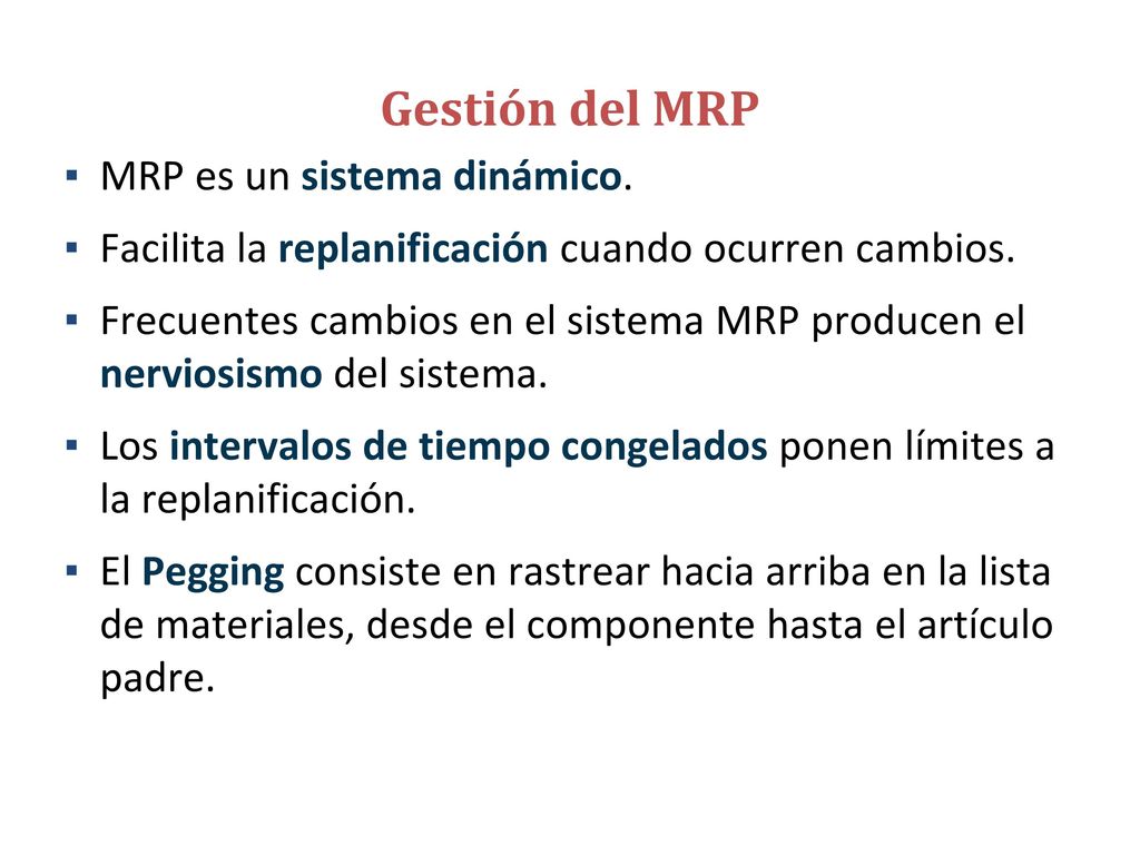 MRP y JIT MRP es un sistema de planificación que no hace una programación detallada.