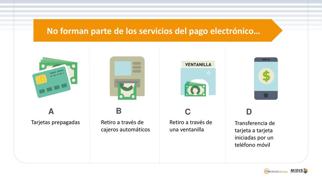 No forman parte de los servicios del pago electrónico…
