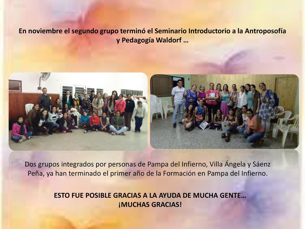ESTO FUE POSIBLE GRACIAS A LA AYUDA DE MUCHA GENTE…