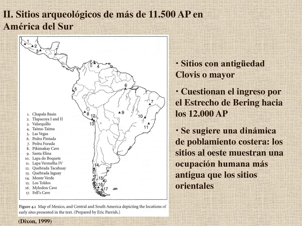II. Sitios arqueológicos de más de AP en América del Sur