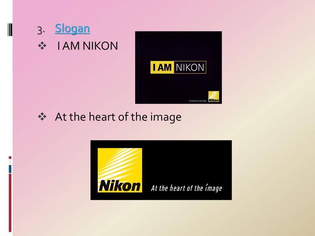 Slogan I AM NIKON At the heart of the image