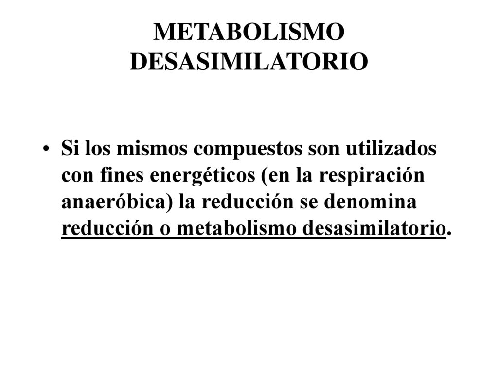 METABOLISMO DESASIMILATORIO