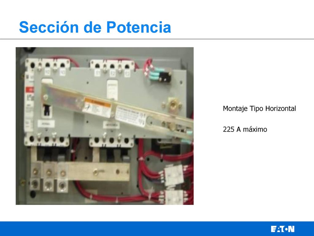 Sección de Potencia Montaje Tipo Horizontal 225 A máximo