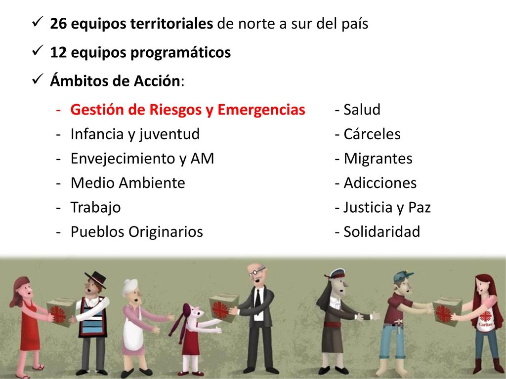 26 equipos territoriales de norte a sur del país