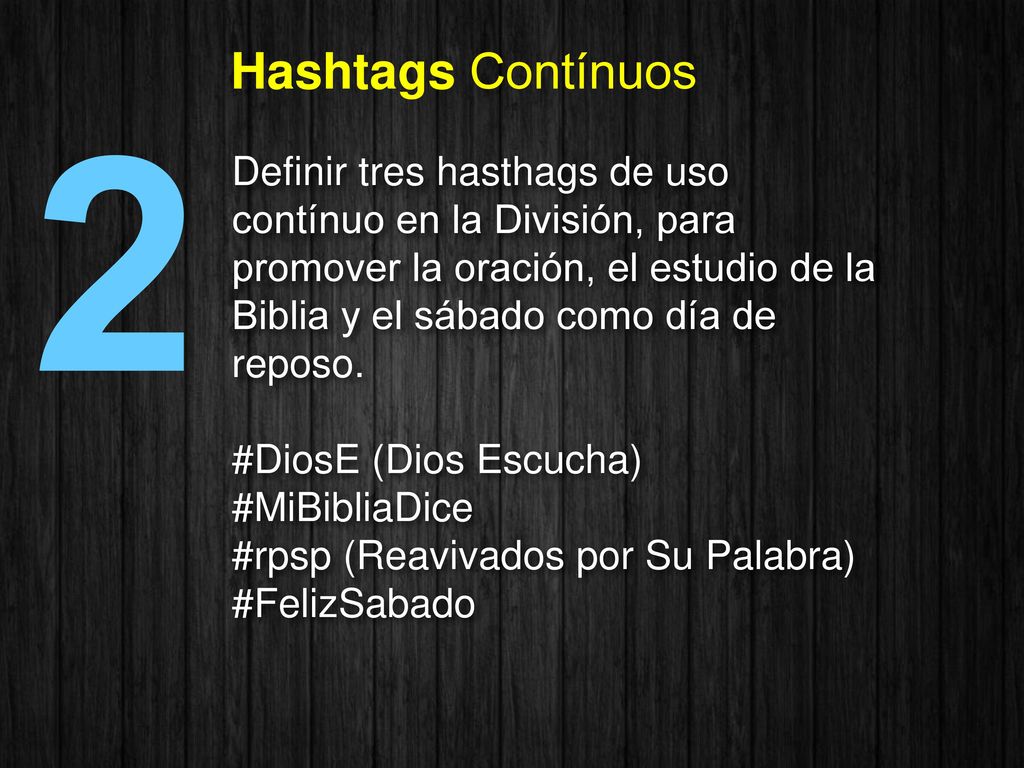 Hashtags Contínuos 2.