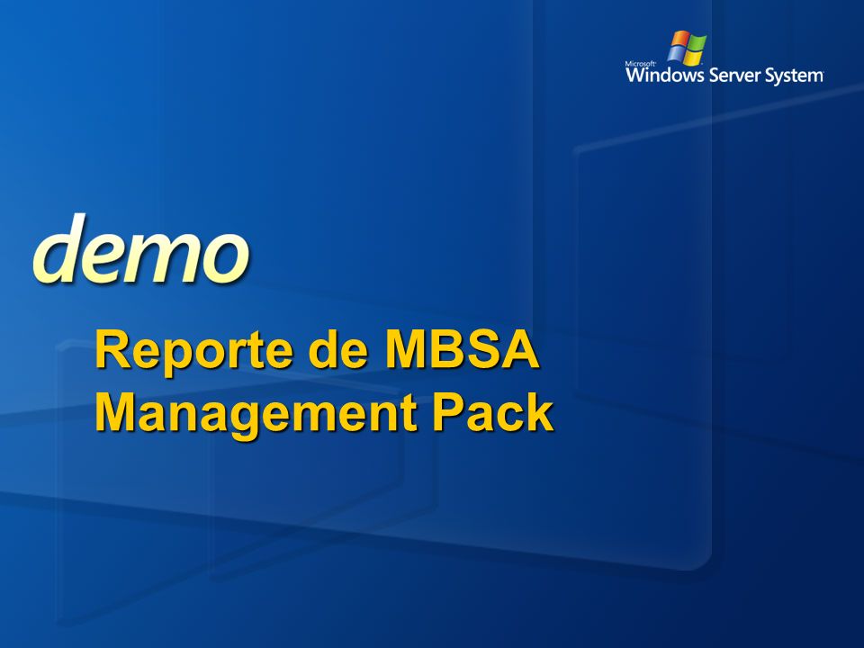 Reporte de MBSA Management Pack