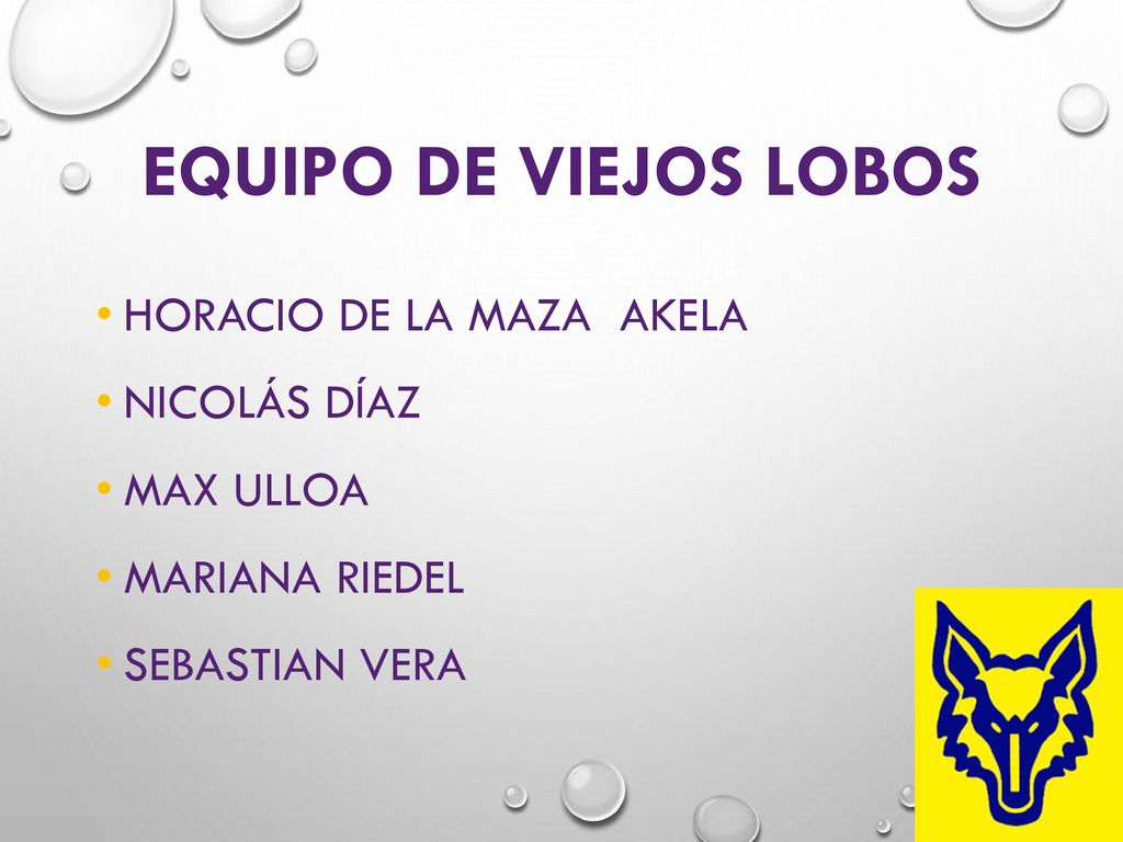 EQUIPO DE viejos lobos Horacio de la maza Akela Nicolás díaZ Max Ulloa
