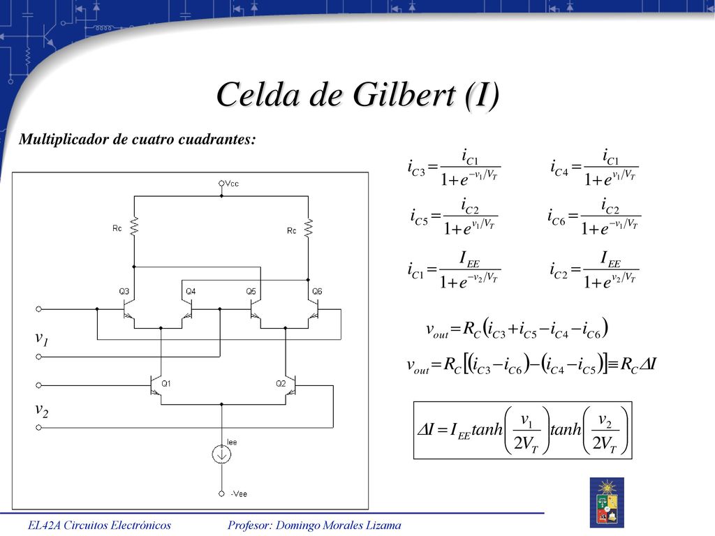 Celda de Gilbert (I) v1 v2 Multiplicador de cuatro cuadrantes: