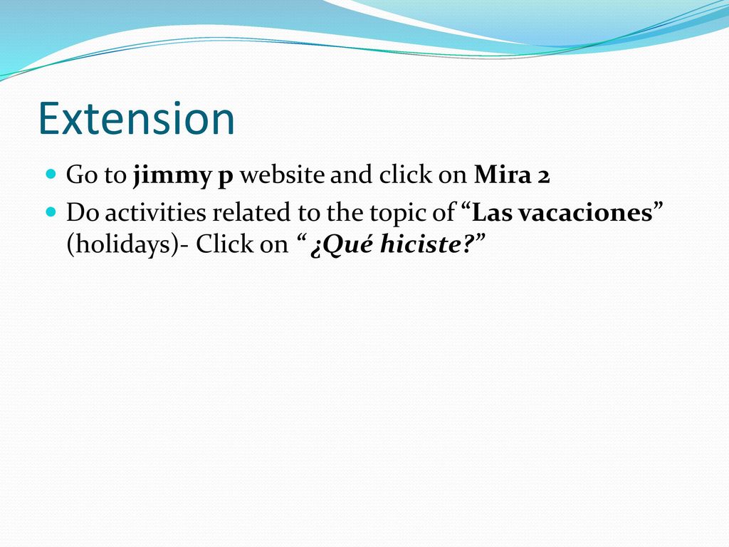 Extension Go to jimmy p website and click on Mira 2