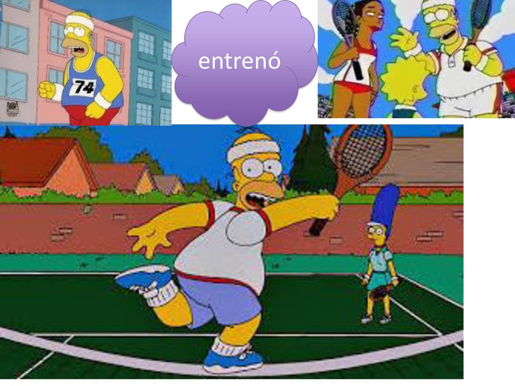 entrenó Teacher can describe outloud for students Homer’s experience in a narrative using the vocabulary.