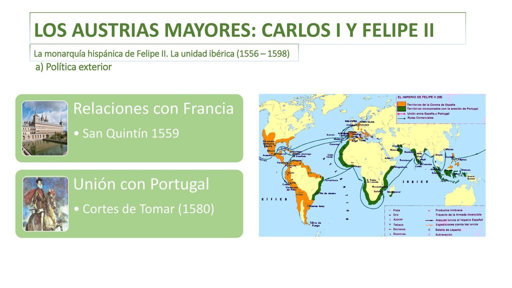 La monarquía hispánica de Felipe II. La unidad ibérica (1556 – 1598)