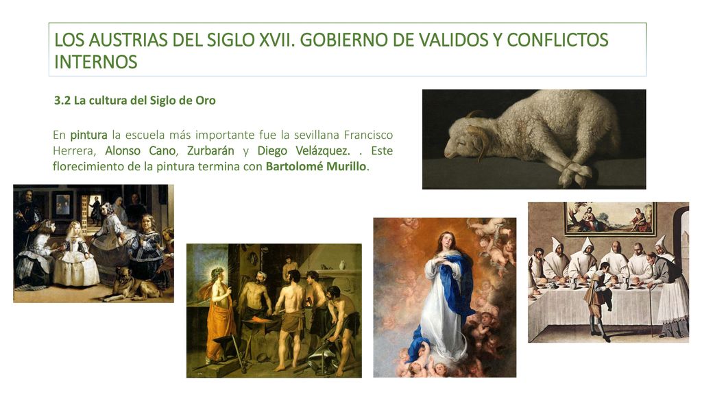 Los Austrias del siglo XVII. Gobierno de validos y conflictos internos