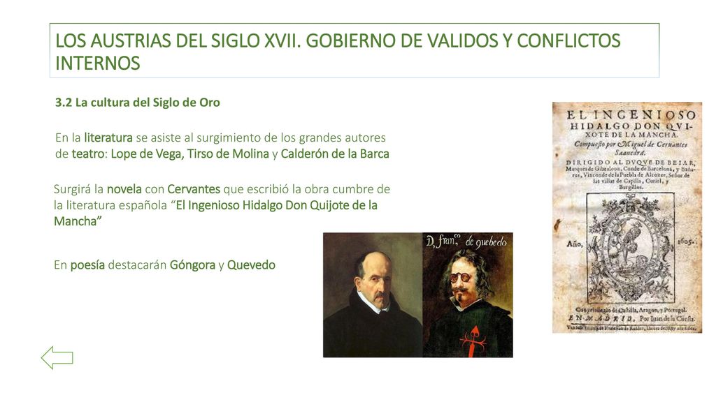 Los Austrias del siglo XVII. Gobierno de validos y conflictos internos