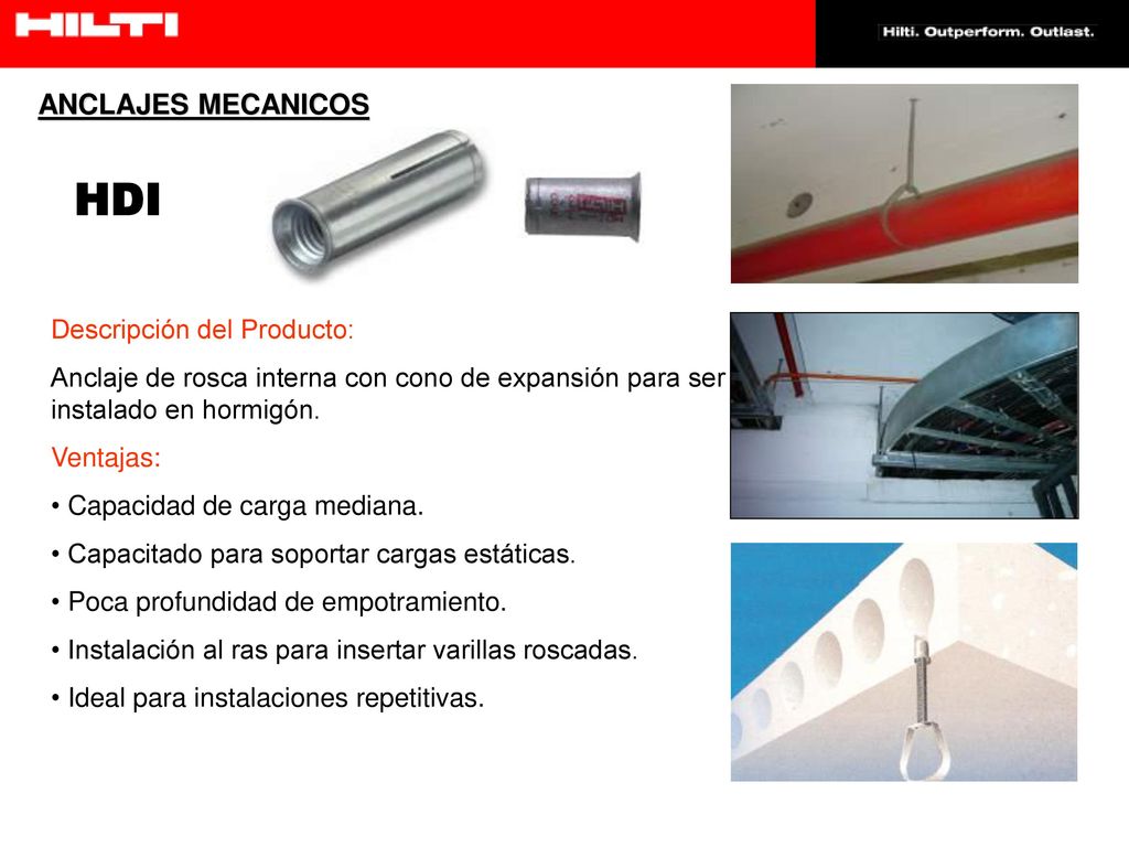 HDI ANCLAJES MECANICOS Descripción del Producto: