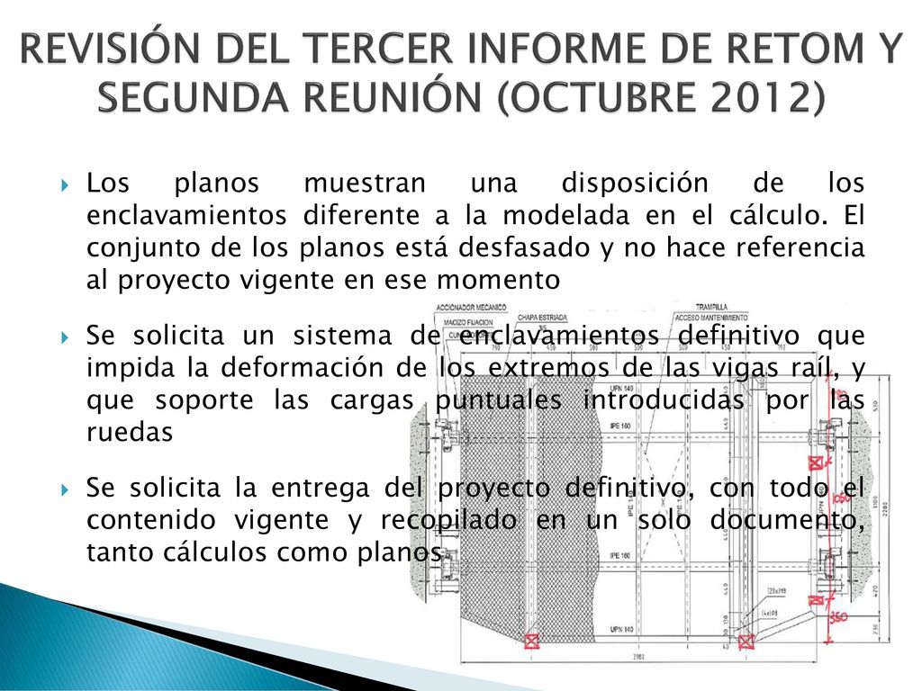 REVISIÓN DEL TERCER INFORME DE RETOM Y SEGUNDA REUNIÓN (OCTUBRE 2012)