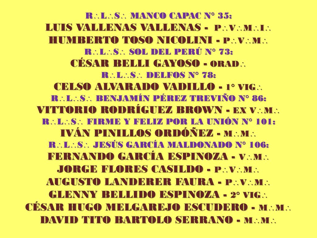 LUIS VALLENAS VALLENAS - PVMI HUMBERTO TOSO NICOLINI - PVM