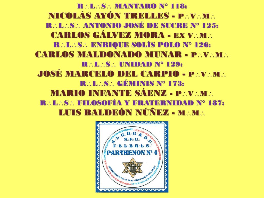 NICOLÁS AYÓN TRELLES - PVM CARLOS GÁLVEZ MORA - EX VM