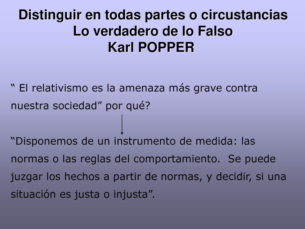 Distinguir en todas partes o circustancias Lo verdadero de lo Falso
